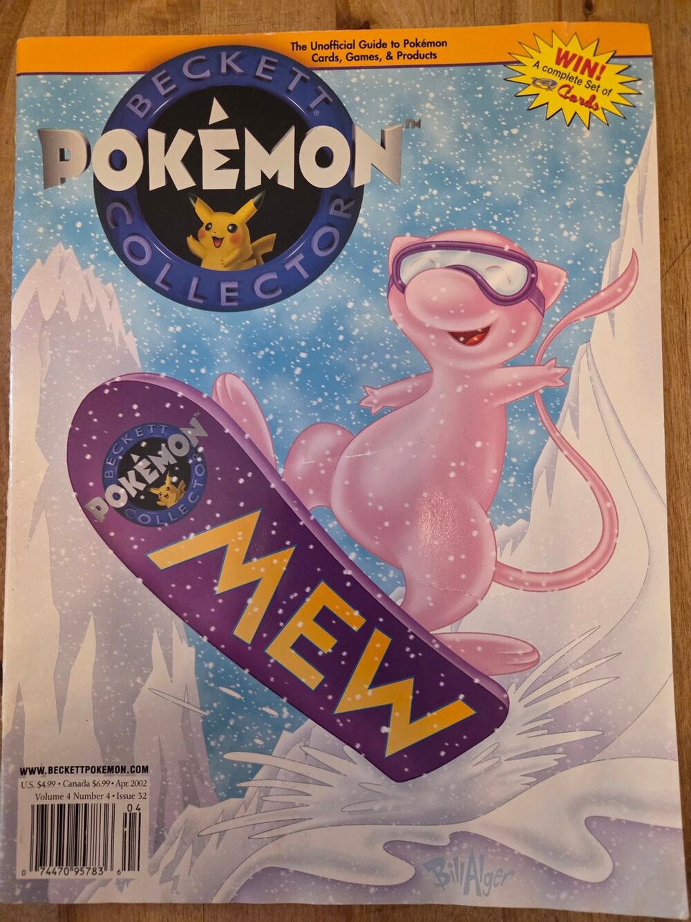 Vintage Apr 02 Beckett Pokémon Collector Magazine Issue #32 Mew Cover w/ Poster